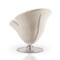Manhattan Comfort Tulip Swivel Accent Chair in White and Polished Chrome (Set of 2) 2-AC029-WH - alternate 2
